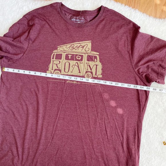 Eddie Bauer, NWOT,Men's Short Sleeve Graphic T-Shirt, Burgundy, Size L / 2XL - Picture 8 of 10